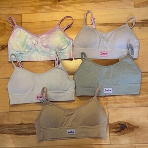 Justice Multicolor Bralette Set size 28 removable pads